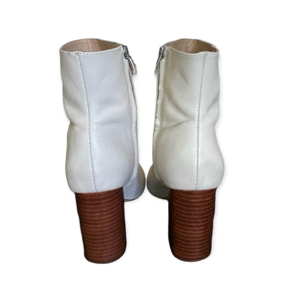 Nine West Ivory Leather Ankle Boots Women’s Size 8 Box Included - Picture 4 of 4